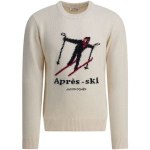 Jacob Cohën, Heren, Truien, Beige, Maat: XL Wol,