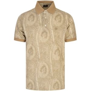 Etro, Heren, Tops, Bruin, Maat: M Katoen,