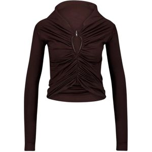 Dolce & Gabbana, Dames, Tops, Bruin, Maat: M Wol,