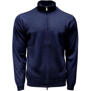 Fedeli, Heren, Truien, Blauw, Maat: XL Wol,