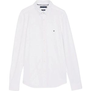 Tommy Hilfiger, Heren, Overhemden, Wit, Maat: XS Katoen,