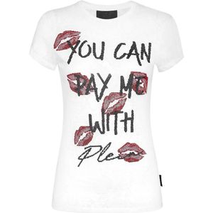 Philipp Plein, Dames, Tops, Wit, Maat: XS Katoen,