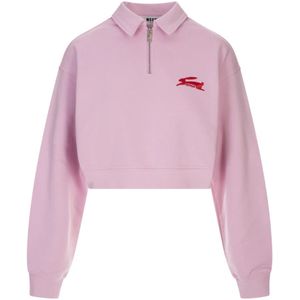 Msgm, Dames, Sweatshirts & Hoodies, Roze, Maat: XS