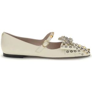 Valentino Garavani, Dames, Schoenen, Beige, Maat: 37 EU Leer,