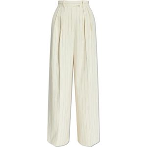 Anine Bing, Dames, Broeken, Beige, Maat: XS Wol,