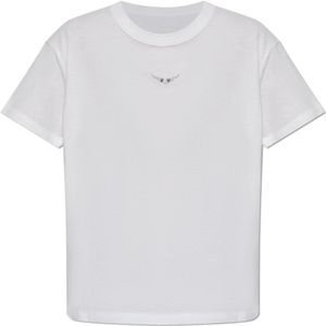 Zadig Voltaire - Marta - T-shirt - Wit - Polyester Katoen Lynen