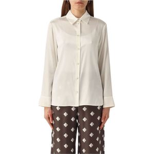 Max Mara, Dames, Blouses & Shirts, Wit, Maat: S Zijde,