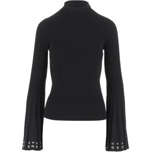 Blumarine, Dames, Truien, Zwart, Maat: S Wol,