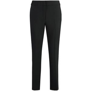 Peserico, Dames, Broeken, Zwart, Maat: L Viscose,