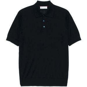 Brunello Cucinelli, Heren, Tops, Blauw, Maat: 5XL