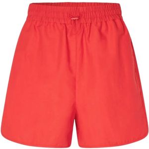 Samsøe Samsøe, Dames, Korte broeken, Rood, Maat: M Lame,