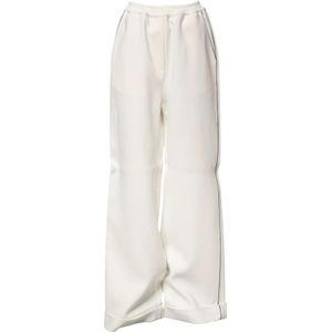 Dolce & Gabbana, Dames, Broeken, Wit, Maat: XS Viscose,