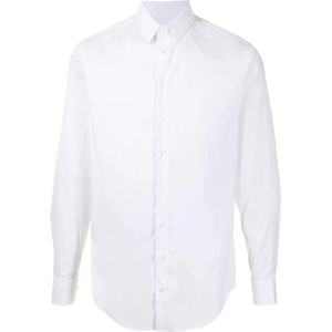 Giorgio Armani, Heren, Overhemden, Wit, Maat: XL Katoen,