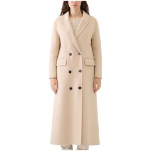 Ermanno Scervino, Dames, Mantels, Beige, Maat: 2XS Wol,