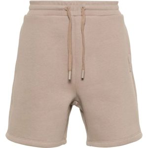 Ami Paris, Dames, Korte broeken, Beige, Maat: 2XS Katoen,