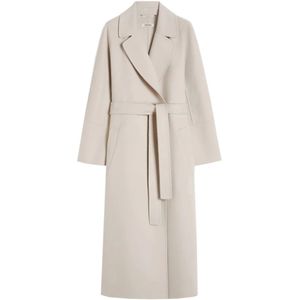 Max Mara, Dames, Mantels, Beige, Maat: M Wol,