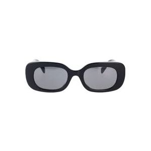 Celine Rechthoekige zonnebril grijze organische lenzen , Black , unisex , Maat: 51 MM