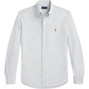 Polo Ralph Lauren, Heren, Overhemden, Grijs, Maat: M Piqué,