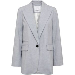 Co'Couture, Dames, Jassen, Grijs, Maat: M Linnen,