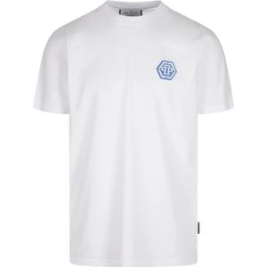 Philipp Plein, Heren, Tops, Wit, Maat: M Jersey,