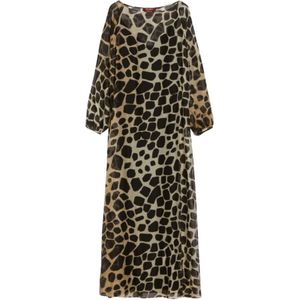 Max Mara, Dames, Jurken, Veelkleurig, Maat: XL Katoen,