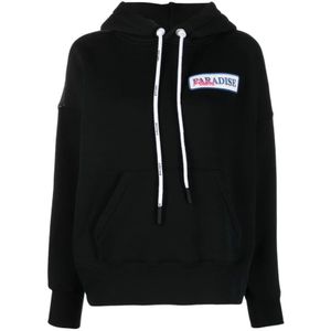 Palm Angels, Dames, Sweatshirts & Hoodies, Zwart, Maat: XS