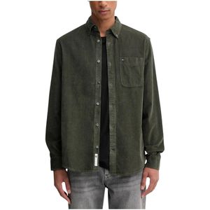 TOMMY JEANS - TJM BABY CORD SHIRT EXT - Overhemd - Pewter Green - Lange Mouwen