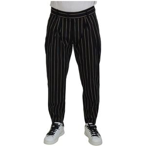 Dolce & Gabbana, Heren, Broeken, Zwart, Maat: S Katoen,