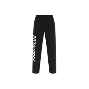 Dsquared2 Sweatpants met logo , Black , Heren , Maat: XL