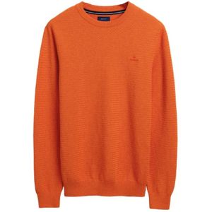 Gant, Heren, Truien, Oranje, Maat: 2XL