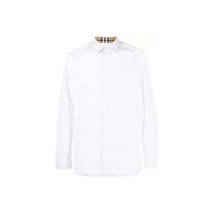 Burberry Witte Geruite Knoopsluiting Shirt , White , Heren , Maat: 2XL