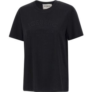 Iceberg, Dames, Tops, Zwart, Maat: S Katoen,