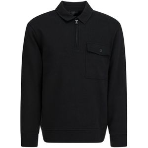 Vince, Heren, Sweatshirts & Hoodies, Zwart, Maat: L Katoen,