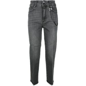 Love Moschino, Dames, Jeans, Grijs, Maat: W29 Katoen,