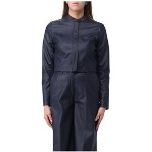 Alessia Santi, Dames, Jassen, Blauw, Maat: S Leer,