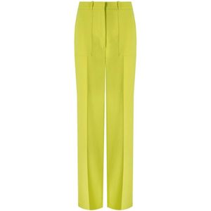 Elisabetta Franchi, Dames, Broeken, Geel, Maat: 2XL Poliester,