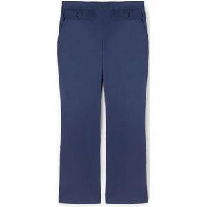 Motivi, Dames, Broeken, Blauw, Maat: 2XS Katoen,