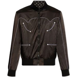 Balmain Omkeerbare jas , Black , Heren , Maat: XL