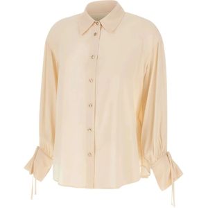 Liu Jo, Dames, Blouses & Shirts, Beige, Maat: S Viscose,