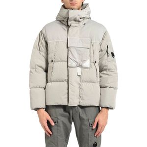 C.p. Company, Heren, Jassen, Grijs, Maat: XL Leer,