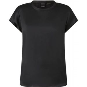 Pinko, Dames, Tops, Zwart, Maat: M Zijde,