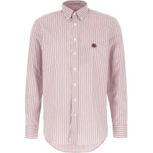 Etro, Heren, Overhemden, Roze, Maat: M Katoen,
