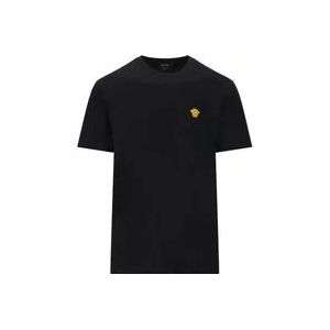 Versace Zwarte T-shirts en Polos , Black , Heren , Maat: XL