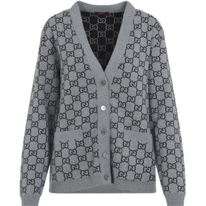 Gucci, Dames, Truien, Grijs, Maat: M Wol,