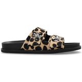 Tory Burch - Leren Slippers - Beige - Dames