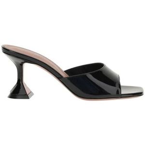 Amina Muaddi, Dames, Schoenen, Zwart, Maat: 35 EU Leer,