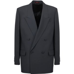 Gucci, Heren, Jassen, Grijs, Maat: XL Viscose,