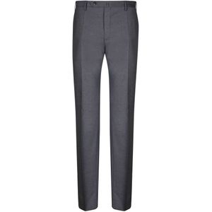 Incotex - Slim Fit Broek - Grijs - Wol - Zijzakken - Achterzakken