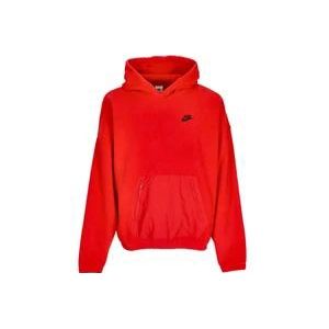 Nike Rood/Zwart Fleece Polar Hoodie , Red , Heren , Maat: XS