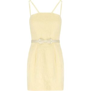 Elisabetta Franchi, Dames, Jurken, Geel, Maat: S Katoen,